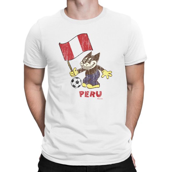 

new fashion popular style man peru comic footballer cat flag retro sporter hipster sport hooded sweatshirt hoodie t shirt