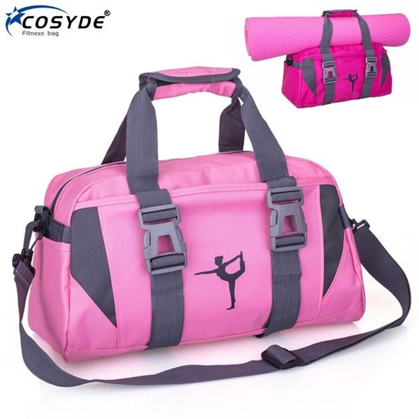 

black friday new big women yoga mat waterproof pink travel bags workout hand luggage training gym oxford sport bag for fitness