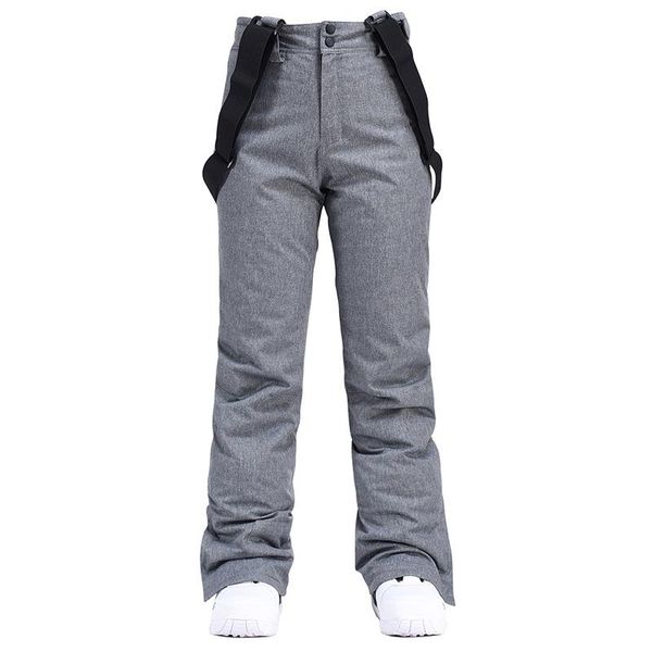 

outdoor pants ski women's and men's slim-fit single-board double-board windproof, waterproof, warmth, padded strap, Black;green