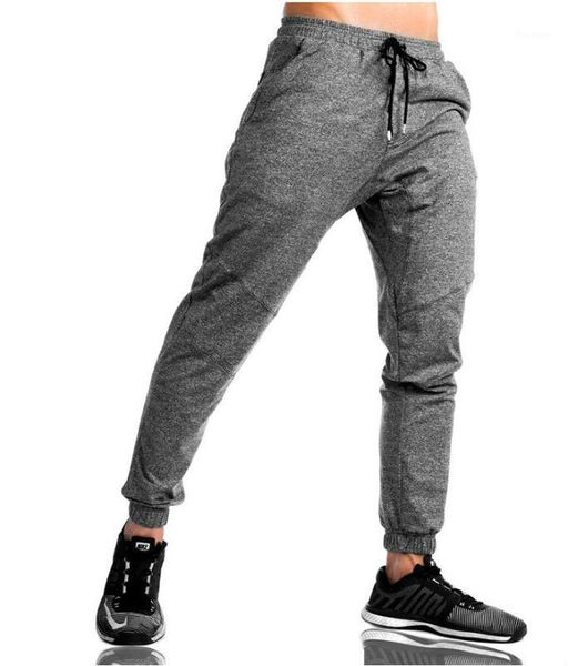 

men's joggers sweatpants training workout pants slim fit elastic bottom with zipper pockets1, Black