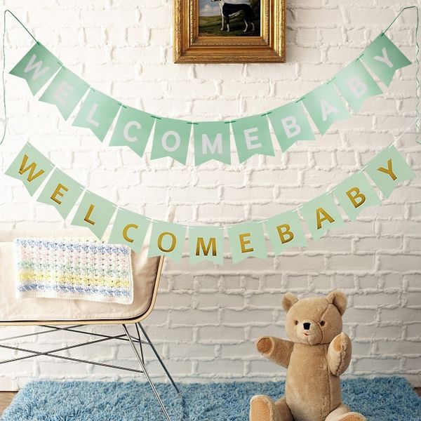 

iiguu flag pai for wellcome baby decoration layout yingying plaque order banner children's fish tail ying letter party order vkmpx
