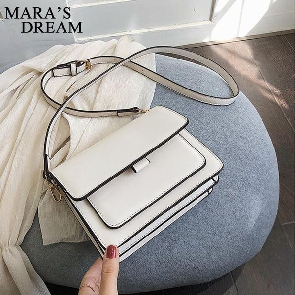 

mara's dream 2020 new solid color fashion simple messenger female bag wild shoulder bag horizontal square small square