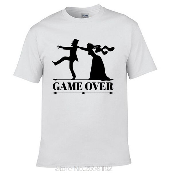 

sport 2017 novelty game over bride groom party t-shirt men fashion cotton t shirt for men hip hop tees crossfit