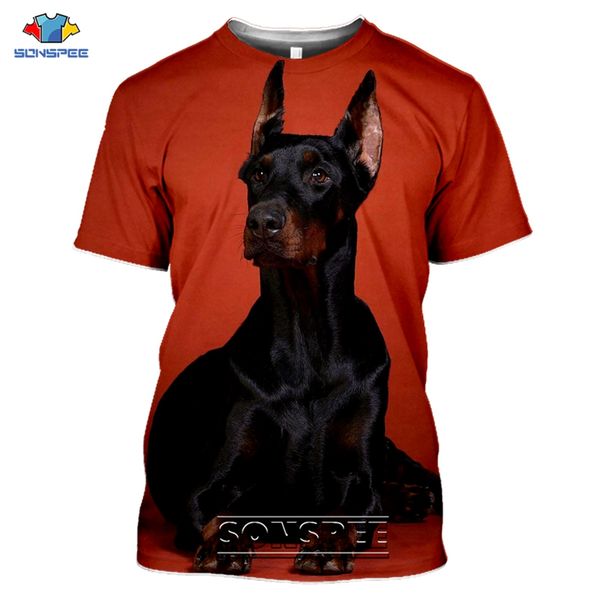 

animal doberman dog cool 3d print shirts hentai oversized kawaii men clothing