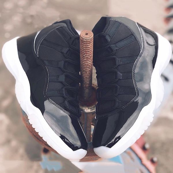 

new 25th anniversary jumpman 11 mens basketball shoes black white metallic silver eyelets ct8012-011 men women trainers sports sneakers, White;red