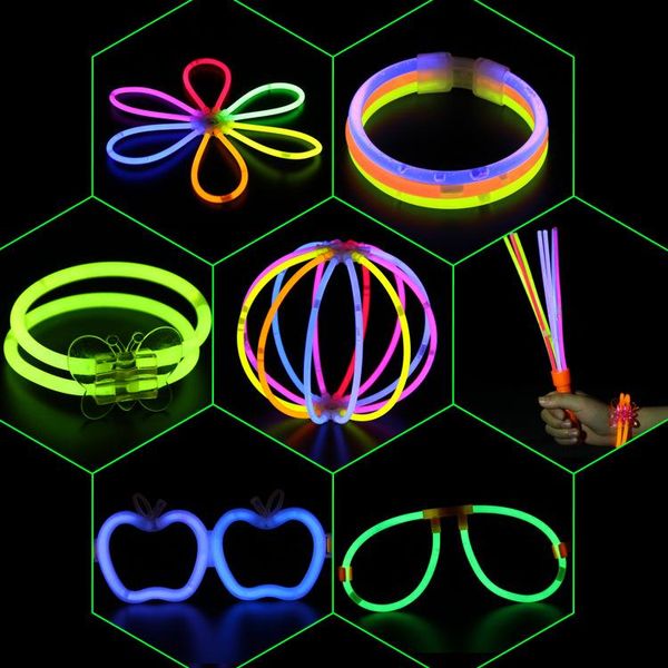 Accessori per Glow Stick Bracciale Collane Neon Party LED Lampeggiante Bacchetta Novità Giocattolo Occhiali da concerto vocale Lanter portatile