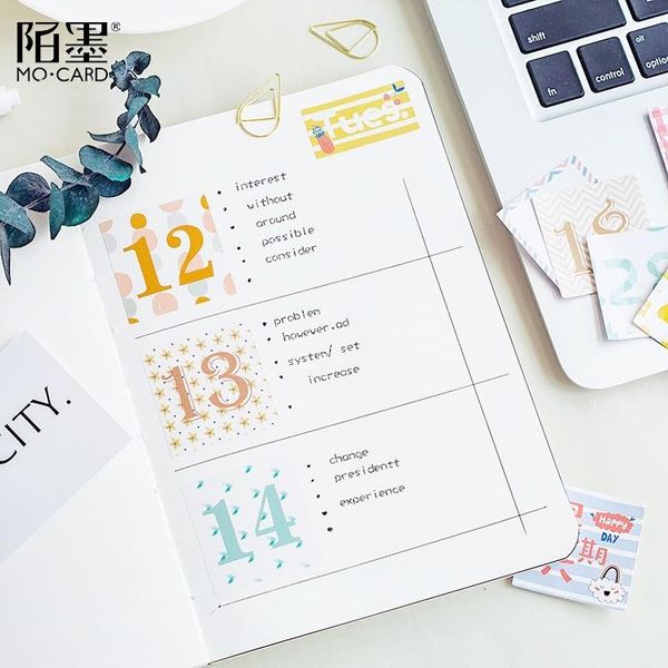 

45pcs lot lovely date number decorative stickers adhesive stickers diy decoration diary stationery stickers children gift wmtkdx xhhair