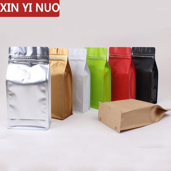 

gift wrap 20pcs 1 pound stand up coffee bean packaging bags with air valve aluminum foil self sealing pouch1