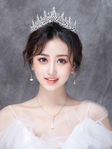 

water dance a4124 bridal headdress new korean zircon wedding dress crown hair accessories, Silver