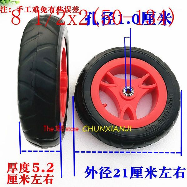 

good quality 2 pcs 8 1/2x2 wheel children's tricycle tire parts foam wheel baby bicycle rear children's car toy1