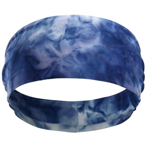

running headbands fitness sweatband tie-dye hairband bicycle jog yoga gym sweat bandage cycling sports hair head bands women men bbysyh, Black