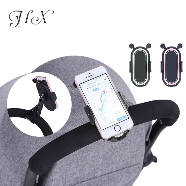 

hx 360 degree rotate baby stroller accessories universal holder adjustable mount bracket mobile phone stander black white pink