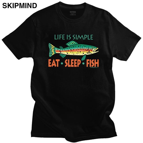 

funny fishing short sleeves soft print eat sleep fish life is simple sport hooded sweatshirt hoodie t shirt