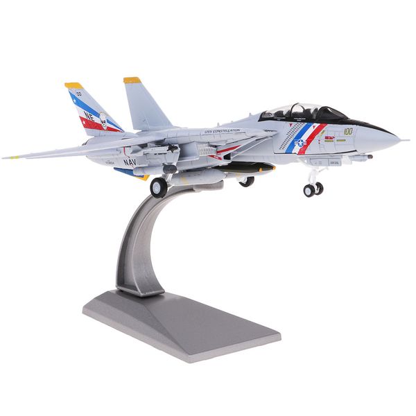 

diecast airplane 1:100 american f-14 metal 7.5 inches plane model office decoration