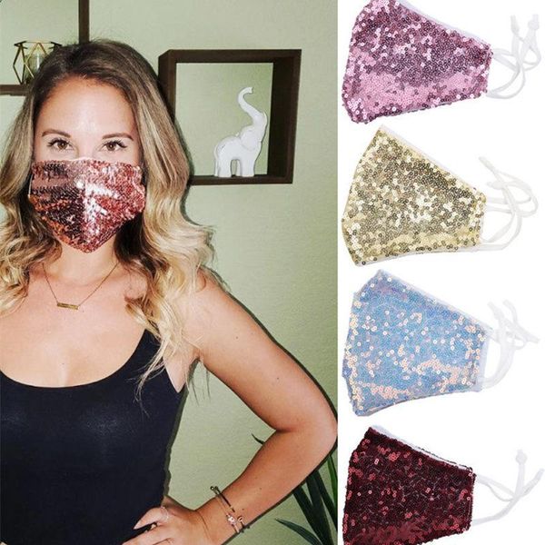 

t1i2112 bling mask dust-proof sequins korean cycling bling fashion face mask cotton personality protective 3d 500pspcs masks personalit exut