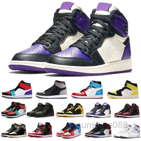 

jumpman 1 1s mens basketballs shoes high satin snake shattered backboard pine green bred royal chicago toe light smoke grey men dcv3