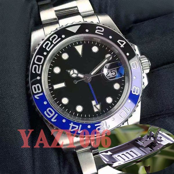 

top качество мужчины автоматическое механическое движение делюкс черный синий керамические сапфир циферблат jubilee браслет часы мужские час, Slivery;brown