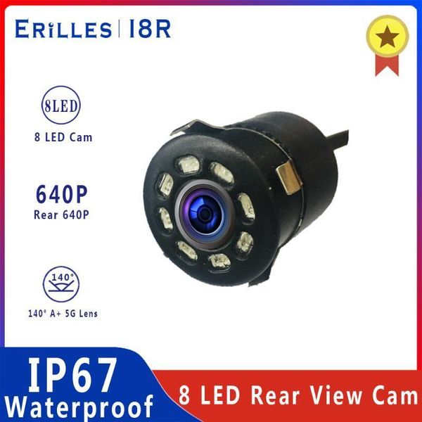 

ip67 waterproof infrared car rear view camera 140 degree auto reversing parking monitor 8 led night vision ccd hd video1