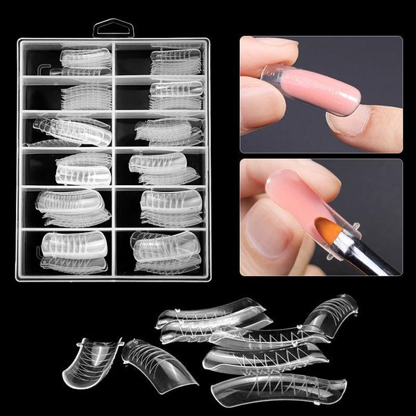 

nail beauty new product nail plate 120 pieces boxed non-paper holder graduated crystal extended art decorations