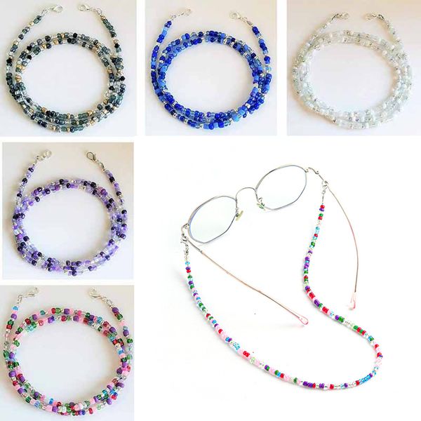 

dhl shipping adjustable face mask lanyard handy convenient holder bead rope anti-lost anti-drop mask hanging neck rope halter ropes x497fz, Silver