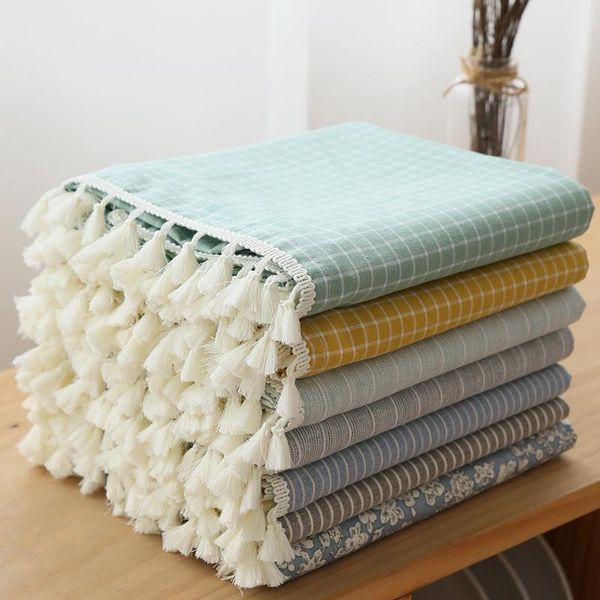 

japan style linen cotton tassel table cloth rectangular edge tablecloth letter printed dustproof table covers toalha de mesa wmtqed