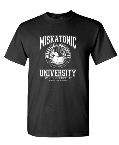 

miskatonic university literature hp lovecraft cthulhu mythos horror new summer fashion simple short sleeved sport sweatshirt hoodie t shirt