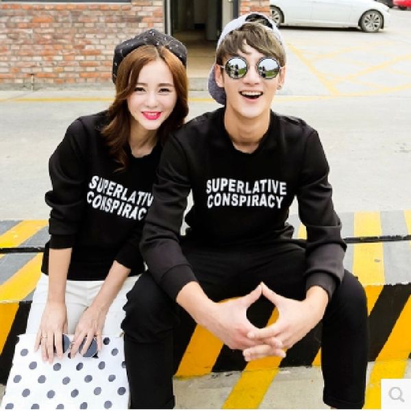 

черный с длинными рукавами рубашки базового т- женщин с артефактом перекрывающейся футболкой свитера свитер осенью и зимой осенью письма печ, Black