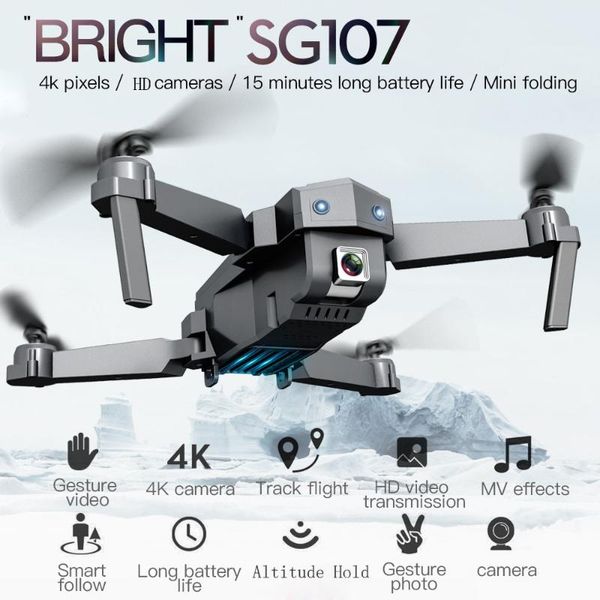 

2020 new sg107 folding drone 4k wifi fpv hd camera quadcopter altitude hold with1/2/3 battery high performance drone#g30