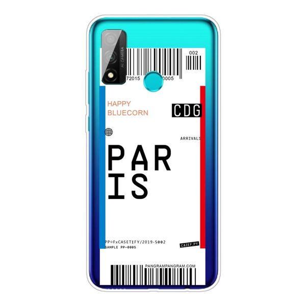 

for huawei p smart 2020 boarding card series pattern tpu protective case