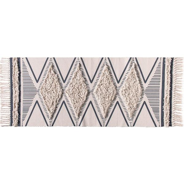 

carpets morocco cotton hand woven printed area rugs tufted tassels throw rug machine washable bath mat doormat carpet tapete para sala