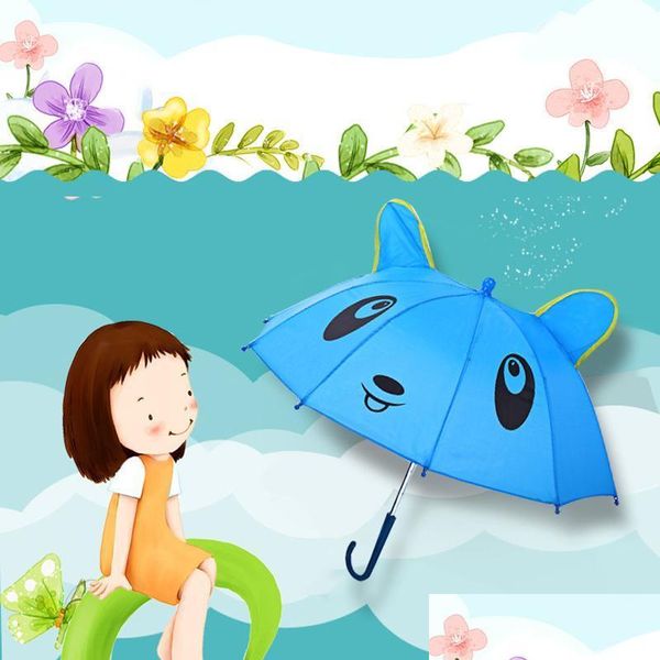 

windproof reverse folding 3d ear modeling kids umbrellas rain protection c-hook hands lovely car bbyaet packing2010