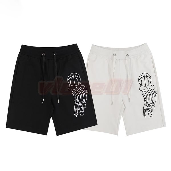 

designer fashion mens shorts precision embroidered beach pants men casual loose short pants size m-2xl, White;black