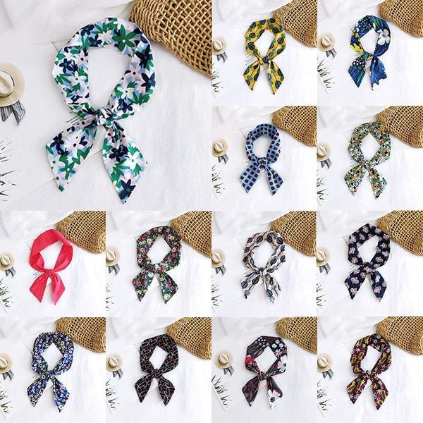 

floral print bohemian ribbons thin long scarf small headband scarves bag wrist belt neckerchief cotton scarves hair scarf q bbykfh