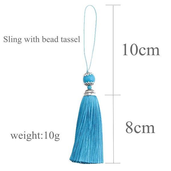 

2pcs 8cm hanging rope beads silk tassel fringe sewing bang tassel trim key tassels for diy embellish curtain accessories parts h jllofe