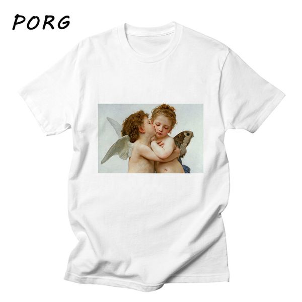 

kawaii angel ulzzang fashion printed vintage short sleeve tshirt casual tumblr plus size sport hooded sweatshirt hoodie men t shirt