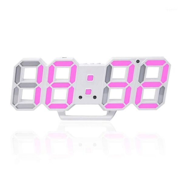 

wall clocks 3d clock modern digital led table deskalarm nightlight saat for home living room office 24 or 12 hour1