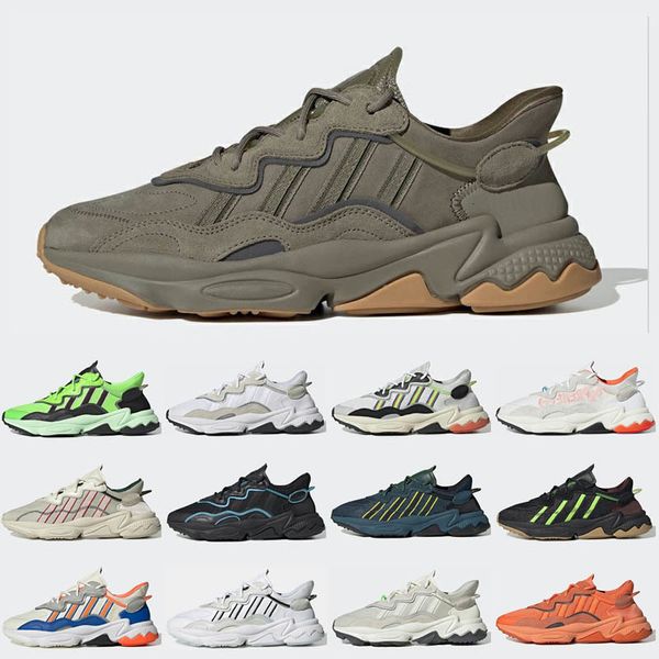 

men women running shoes reflective xeno ozweego king push core black bright cyan cloud white mens shoes trainers sports sneakers 36-45