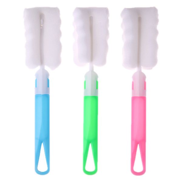 

practical brushes with plastic handle home bar cleaning bottle scrubber sponge brush for tea coffee milk cup