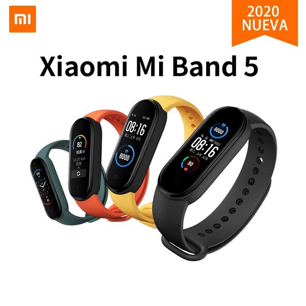 

original mi band 5 smart bracelet xiaomi fitness tracker watch heart rate sleep monitor 0.95 inch oled display band4 bluetooth