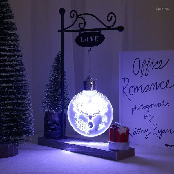 

christmas decorations night lights acrylic led elk pattern gifts home decoration xmas tools year 2021#251