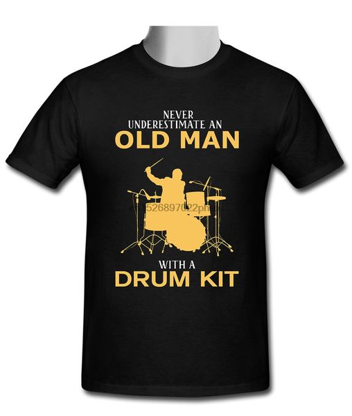

новый никогда недооценивают старичок с drum kit размер футболка s-2xl людей тенниски спорта толстовка с капюшоном толстовка