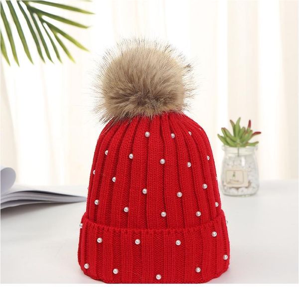 

dankeyisi women winter hat for women faux fur pompom hat female warm beanies knitted fashion skullies lady hats qyloej