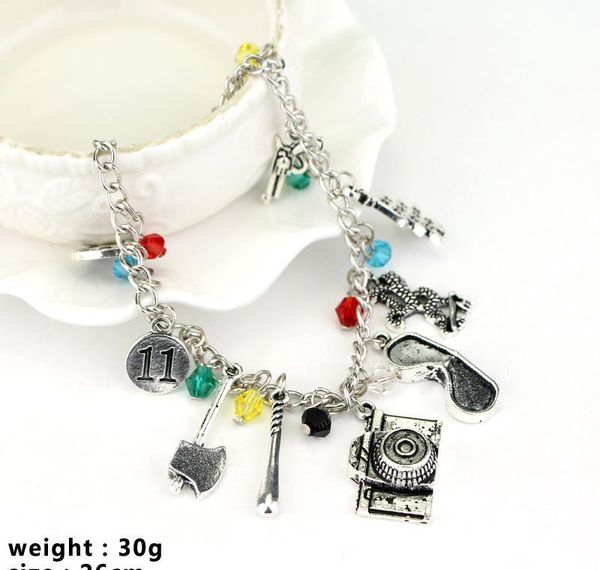

wholesale- fandom charm bracelet eleven dustin demog qyljun dayupshop, Golden;silver