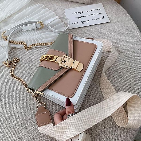 

малого лето контраст цвет кожа pu crossbody сумка для женщин 2020 сети плеча сумки lady luxury hand bag