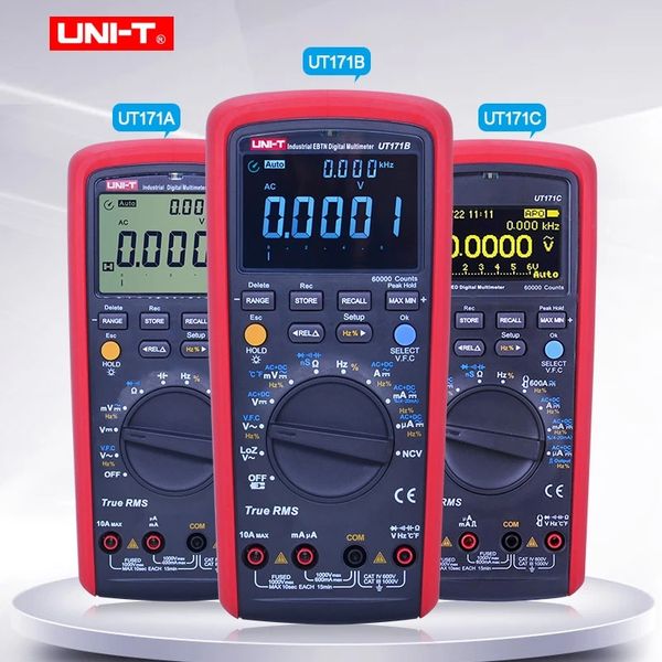 UNI-T UT171A UT171B UT171C Industrial True RMS Multímetro Digital Voltímetro Amperímetro Ohmímetro Medidor Elétrico