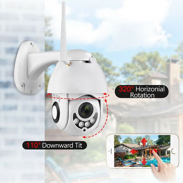 

WIFI Camera Outdoor Full HD 1080P WiFi IP Camera Wireless Wired PTZ Speed Dome CCTV Security Camera App ICSee Home Surveilance