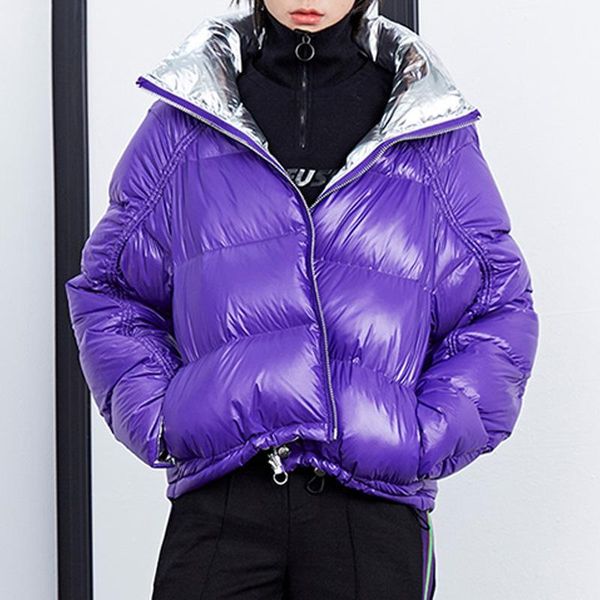 

janveny women double sided long down jacket winter 90% white duck down coat thicken warm female parkas snow outwear feather coat1, Black