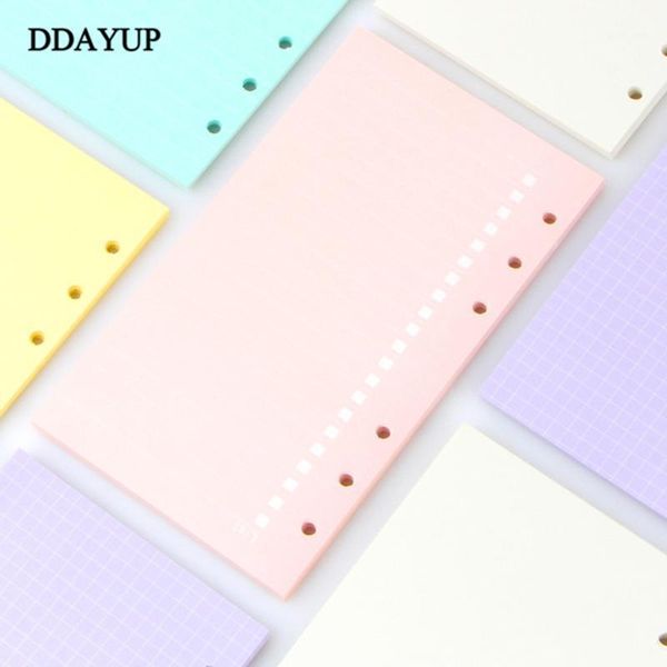 

notepads a5 a6 color page original est inside pages planner filler papers loose-leaf notebook accessories student stationery1, Purple;pink