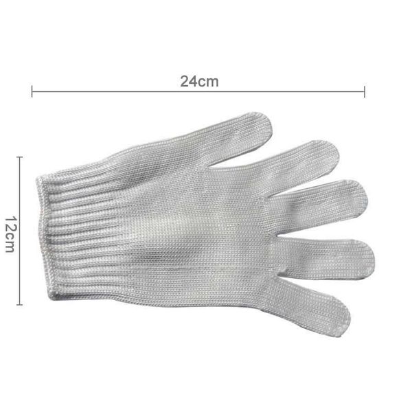 

cut-resistant 1pair black protective working safety stainless steel wire butcher anti-cutting gloves