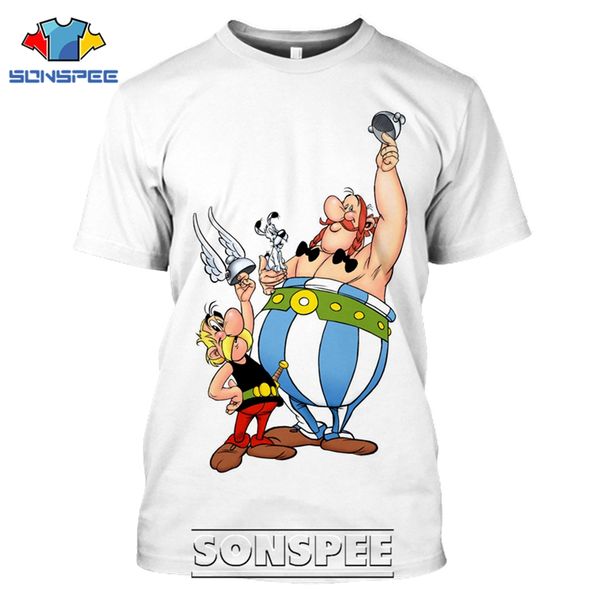 

asterix and obelix vintage cartoon 3d print shirts graphic horror funny men clothing